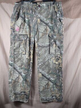Realtree Men's Grey Outdoor Camouflage Cargo Hunting Pants Size XXL